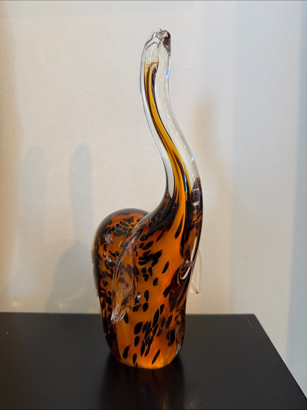 Vintage Murano Style Art Glass Elephant Figurine